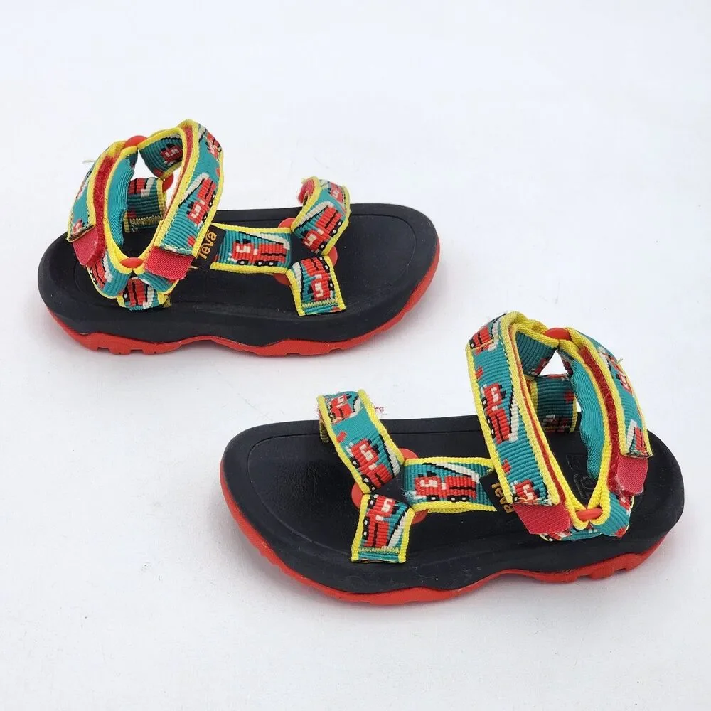 Teva Kids Hurricane XLT 2 Sports Sandals Fire Truck Teal Unisex Toddler's Size 5